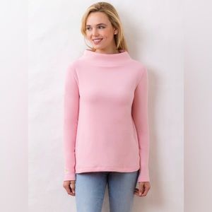 Dudley Stephens green point boatneck terry fleece, medium. Light pink.